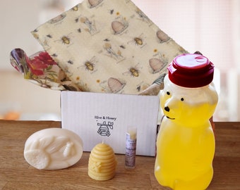 Gift Box - Honey - Beeswax Food Wrap - Soap - Lip Balm - Candle - Beekeeper's Treasure Box