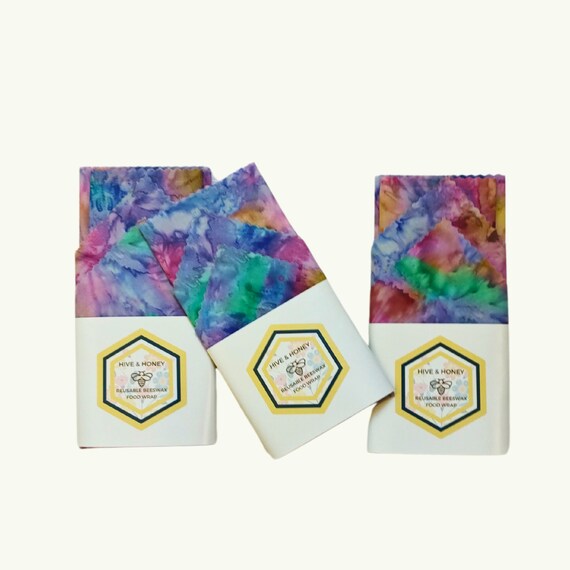 Tie Dye - Beeswax Wrap and Bag Set