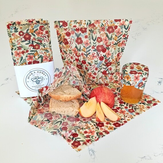 Reusable Beeswax Wrappers - Terracotta Blooms