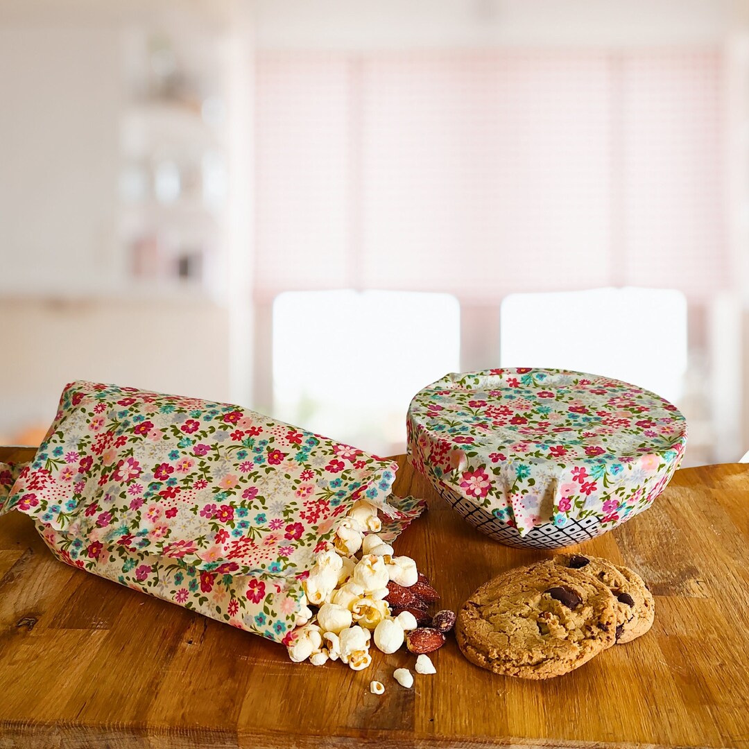 Apple Storage Wrapper 2 Piece Set Beeswax Food Storage - Reusable Snack Bag - 10 X 10 Wrap ...