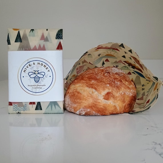 Mountain Magic, XL Beeswax Food Storage Bag - Bread Storage