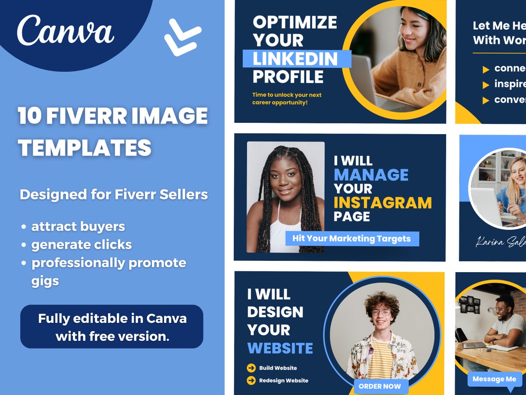 Fiverr Gig Images Template, Edit in Canva, Boost Fiverr Impressions ...