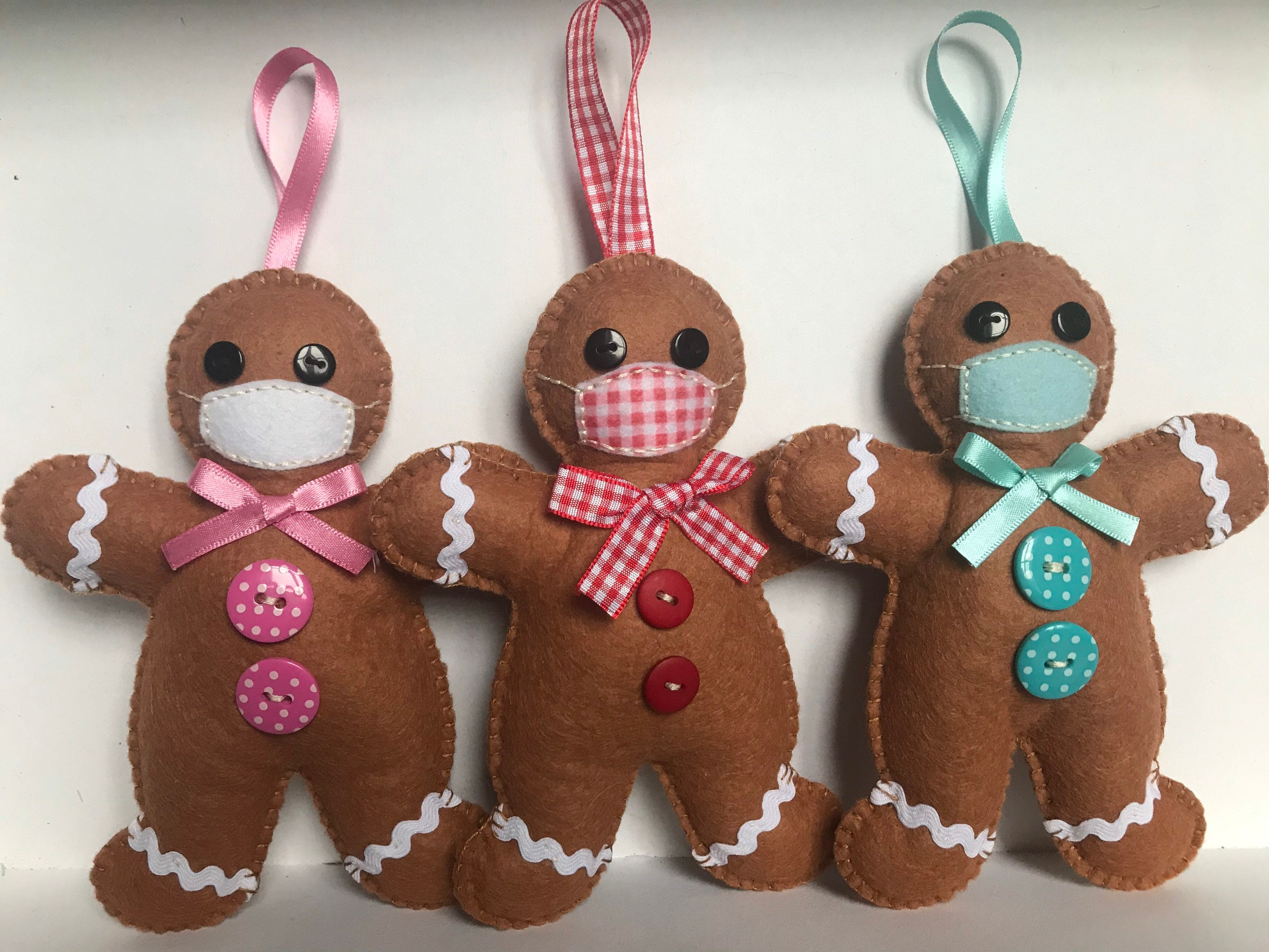 Lockdown gingerbread man mask for covid. Remember 2020 Etsy