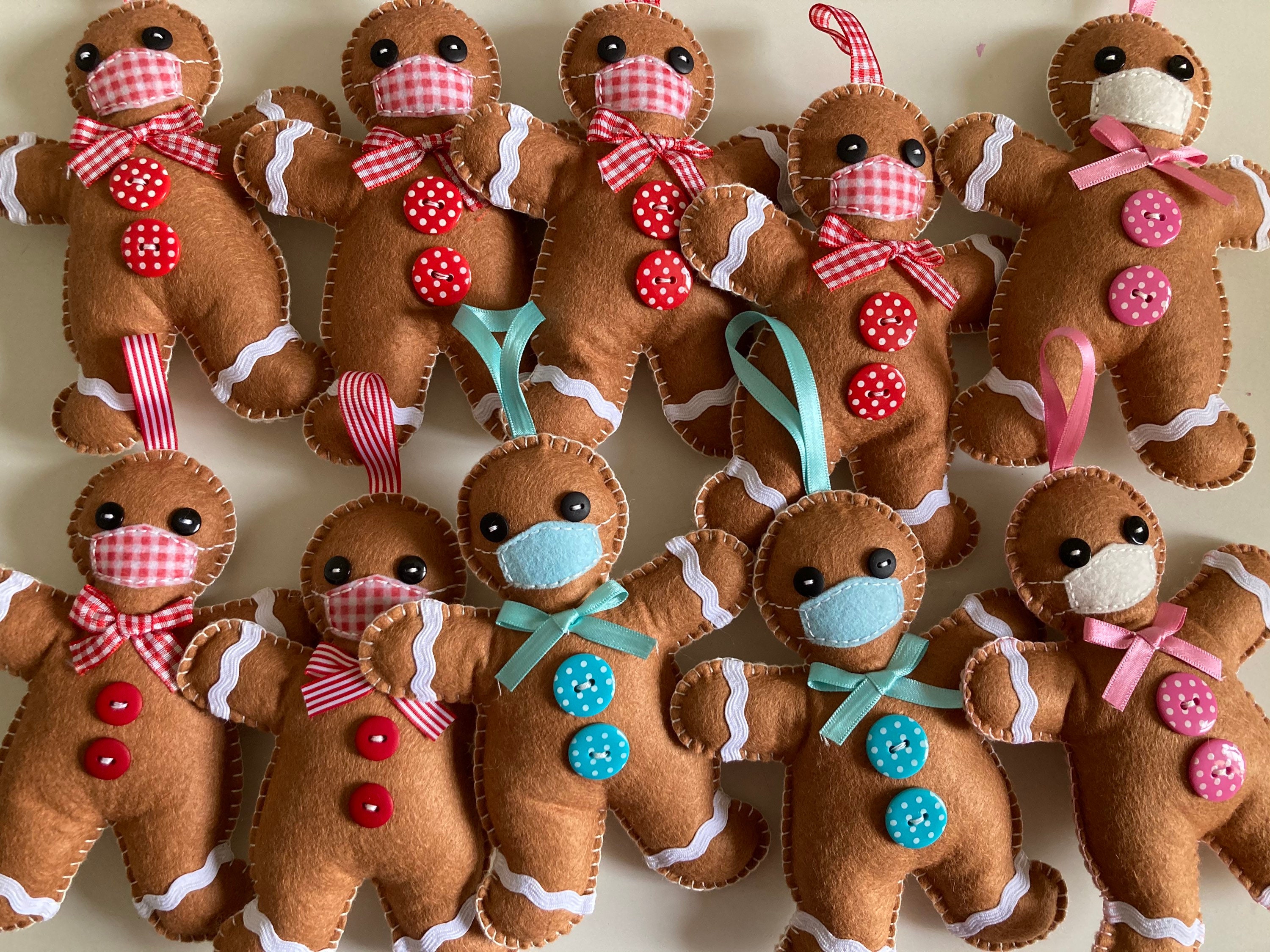 Lockdown gingerbread man mask for covid. Remember 2020 Etsy