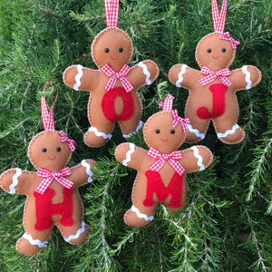 Adorno navideño personalizado con forma de hombre de jengibre
