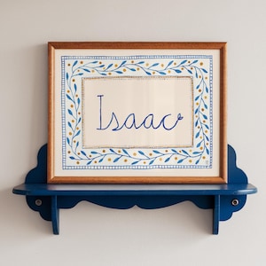 Personalized Watercolor Wildflower Name Print: Custom Nursery Art Digital Download