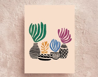 Henri Matisse Print, House Plant print Digital Download, Matisse Cut Out, Matisse Plant Print, Printable Poster, Aesthetic Room Decor