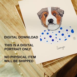 Custom Hand Painted Watercolor Portrait Digital Pet Memorial Artwork Unique Animal Illustration Professional Artist Creation Perfect Gift Choice Pet Memory Keepsake Beautiful Wall Display Custom Made Art Piece Special