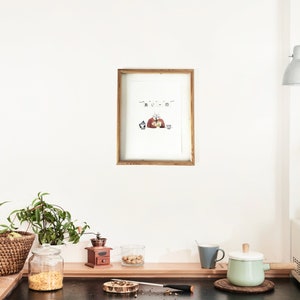 Cat Illustrated Art Print with Japanese Ramen Noodles Wall Decor for Cat Lovers Cat Lover Gift Idea Unique Kitchen Wall Art image 4