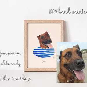 Personalized Pet Artwork Custom Hand Painted Watercolor Portrait Digital Design Illustration Perfect Memorial Gift Unique Animal Art Display Professional Artist Creation Beautiful Wall Art Pet Memory Keepsake Special Present