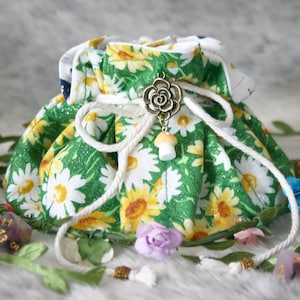 Bolsa de dados florecientes con 8 bolsillos / Plegable / Centro duro para tirar dados