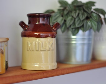 Vintage retro glazed terracotta Milk jug from the 60's, Made in England, Christmas gift