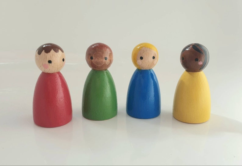 Multicultural peg dolls, multicultural learning resource, understanding the world, Waldorf/Steiner education, early years image 7