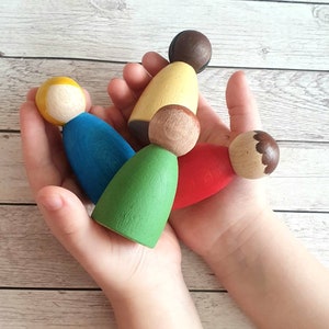 Multicultural peg dolls, multicultural learning resource, understanding the world, Waldorf/Steiner education, early years image 1