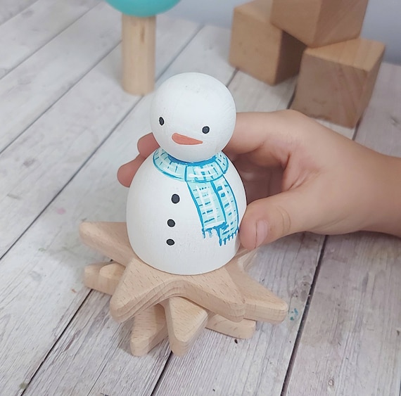 Snowman sales peg doll