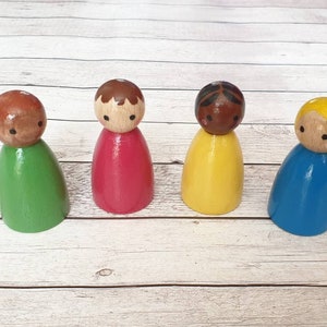 Multicultural peg dolls, multicultural learning resource, understanding the world, Waldorf/Steiner education, early years image 3