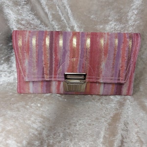 Damen Portemonnaie echtes  Leder ---rosa pink-- Einzelstück !!