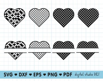 Scale Heart Svg Etsy