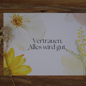 Postkarte 'Vertrauen. Alles wird gut.' | Grußkarte | 10,5x14,8cm