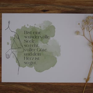Postkarte 'Bist eine wundervolle Seele' | Grußkarte | 10,5x14,8cm