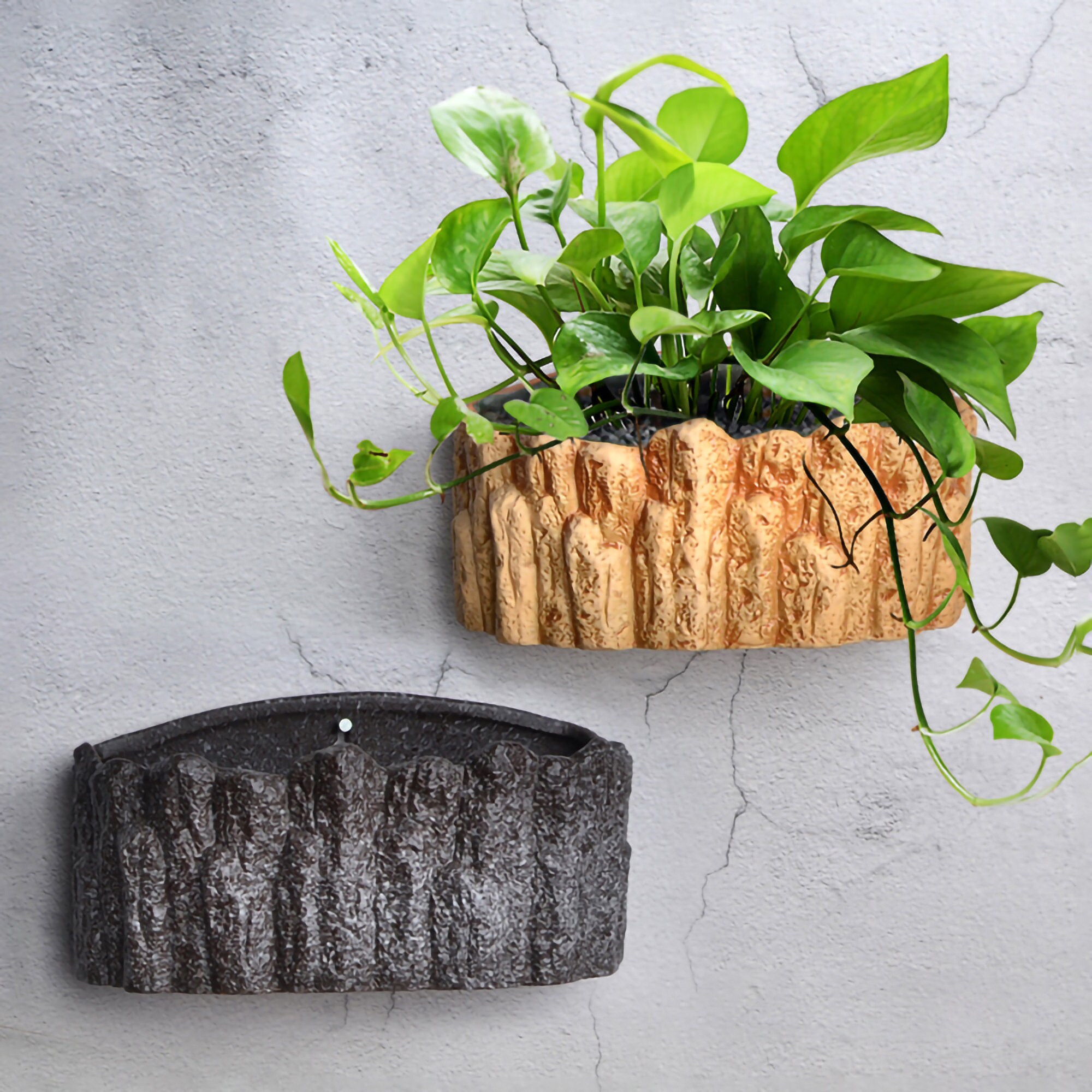 Wall Hanging Flowers Planter Plant Pot Ceramic Large Resin Etsy