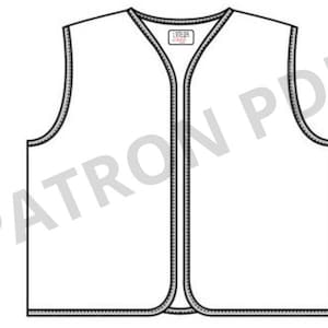 MODELLO PDF Giacca senza maniche S/M, L/XL