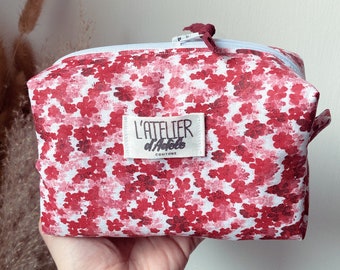 Quilted cotton toiletry bag