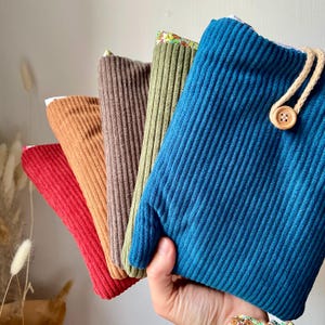 Paperback book cover, e-reader cover, tablet cover with personalized fabrics