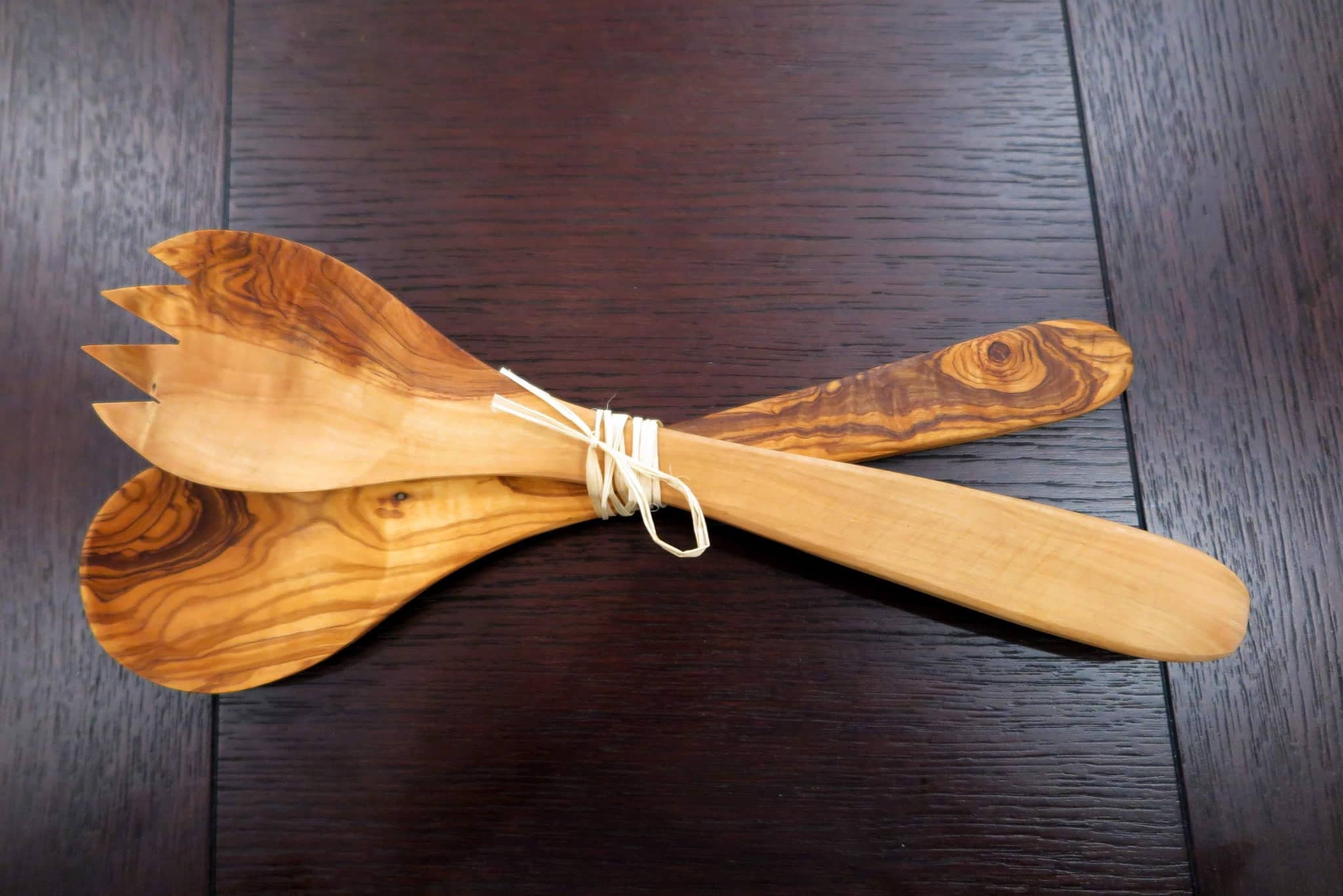 Server Set. Handmade Traditional Olive Wood Spoon and Fork Etsy