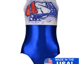 Go! USA! Gymnastic Tank Leotard