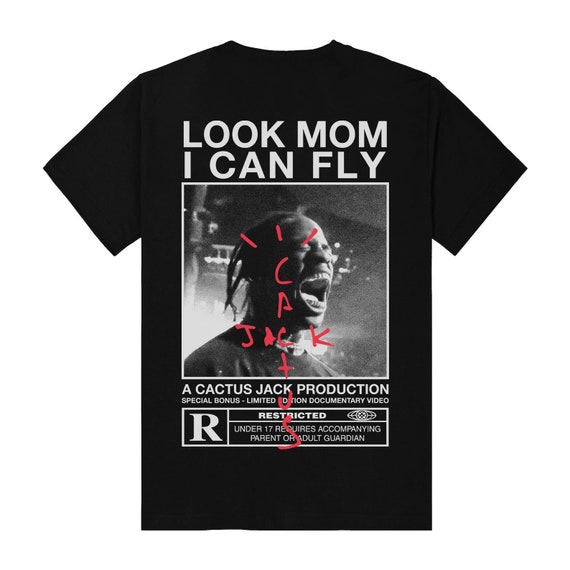 travis scott look mom i can fly t shirt