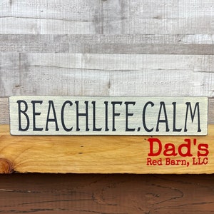 Beach Decor Beach Life Wood Sign, Beach Decor, Coastal Wall Art, Beach Home Decor, Shelf Sitter, Tropical Beach Sea Decor, Life At The Beach
