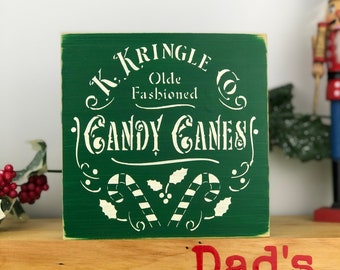 Christmas Sign, Christmas Shelf Sitter, Rustic, Holiday Tiered Tray Decor,  Candy Canes, Christmas Decor, Farmhouse Christmas, Mini Sign