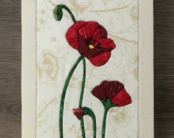 Rahmen Patchwork Mohnblumen - medium
