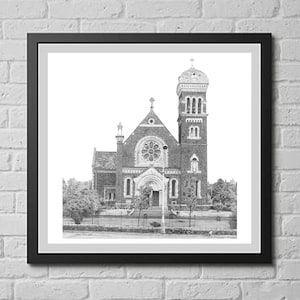 Pennyburn Chapel, Derry - Irish illustration print