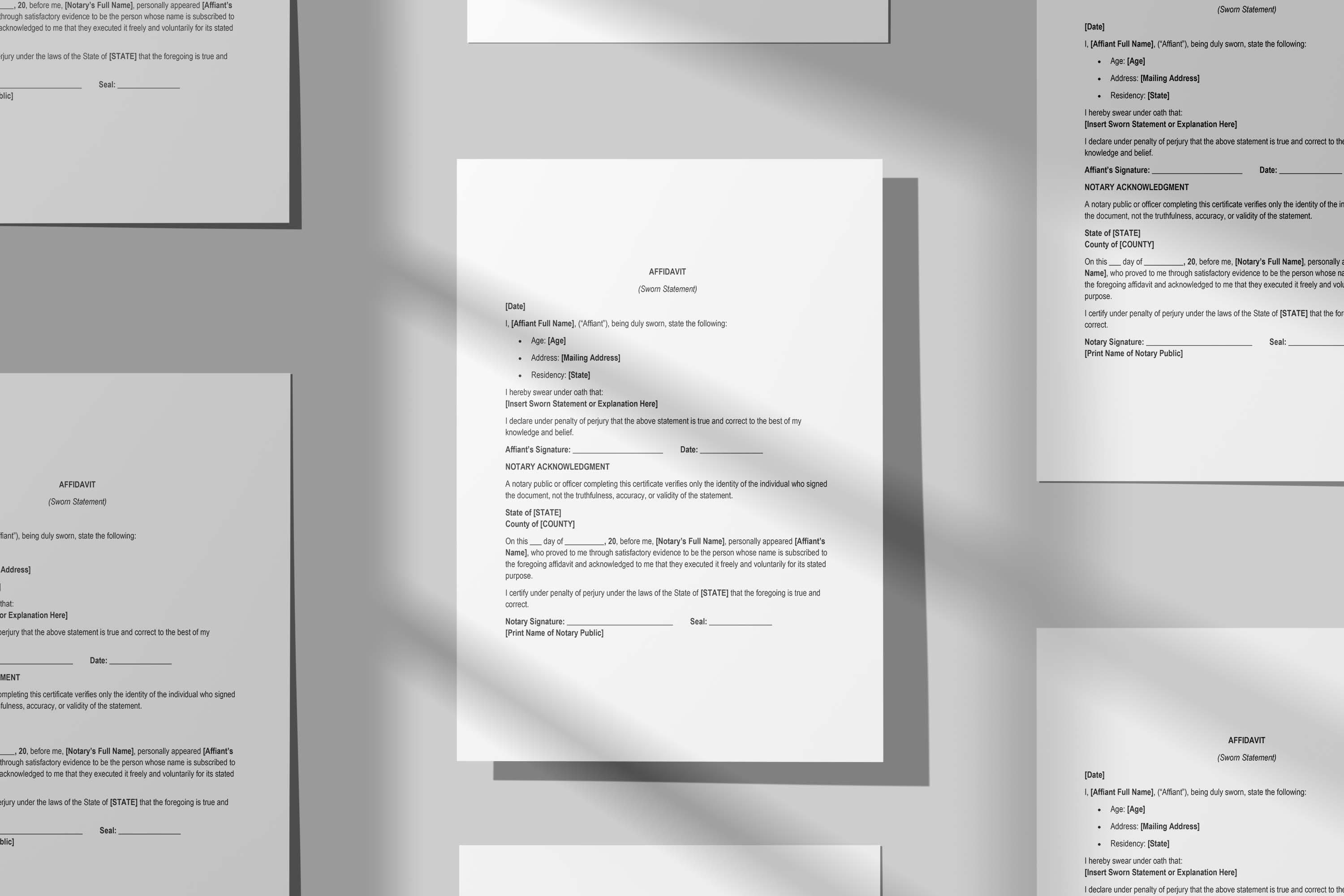 Affidavit Template,affidavit Form,affidavit Template Word,general