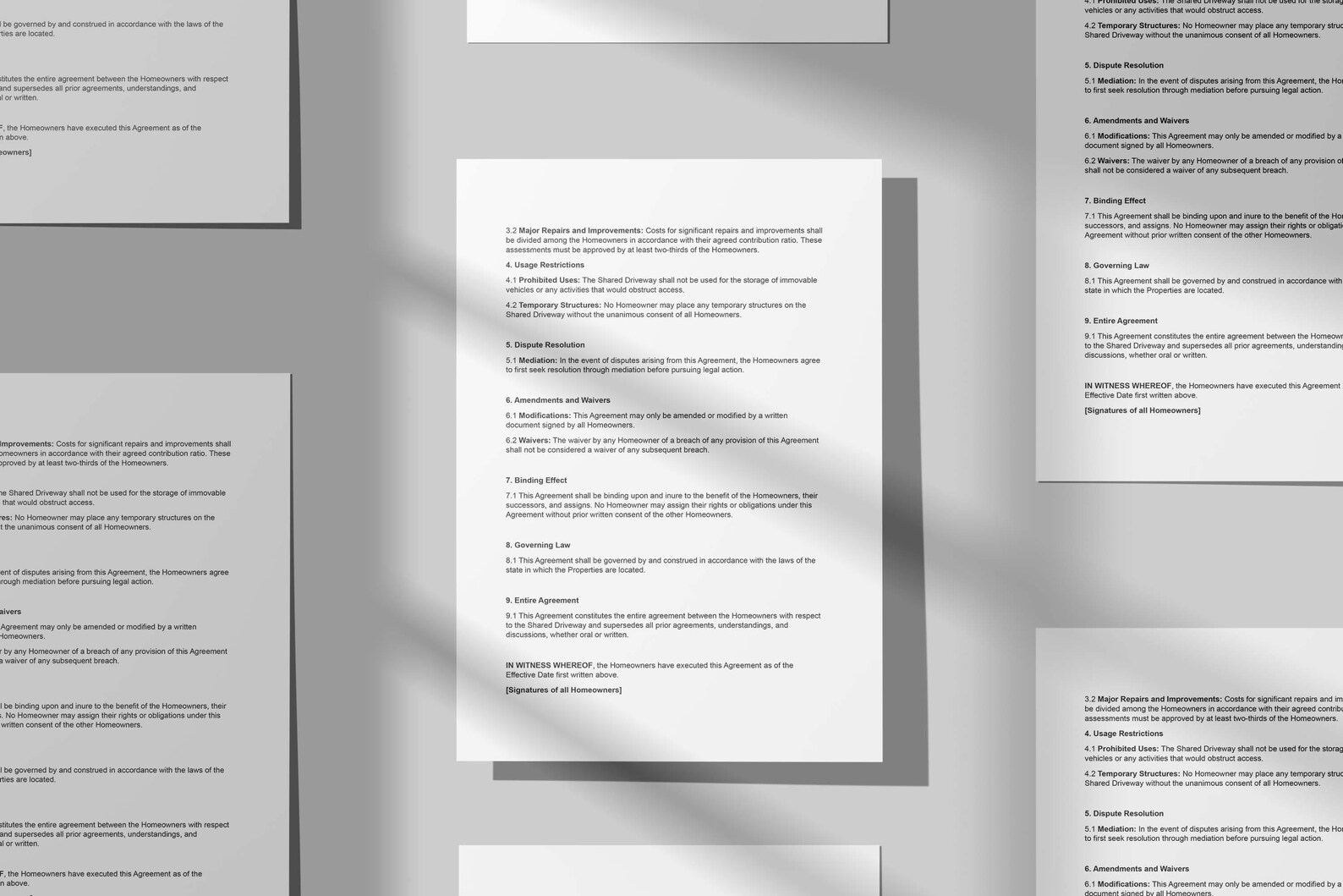 Shared Driveway Agreement,shared Driveway Agreement Template,driveway