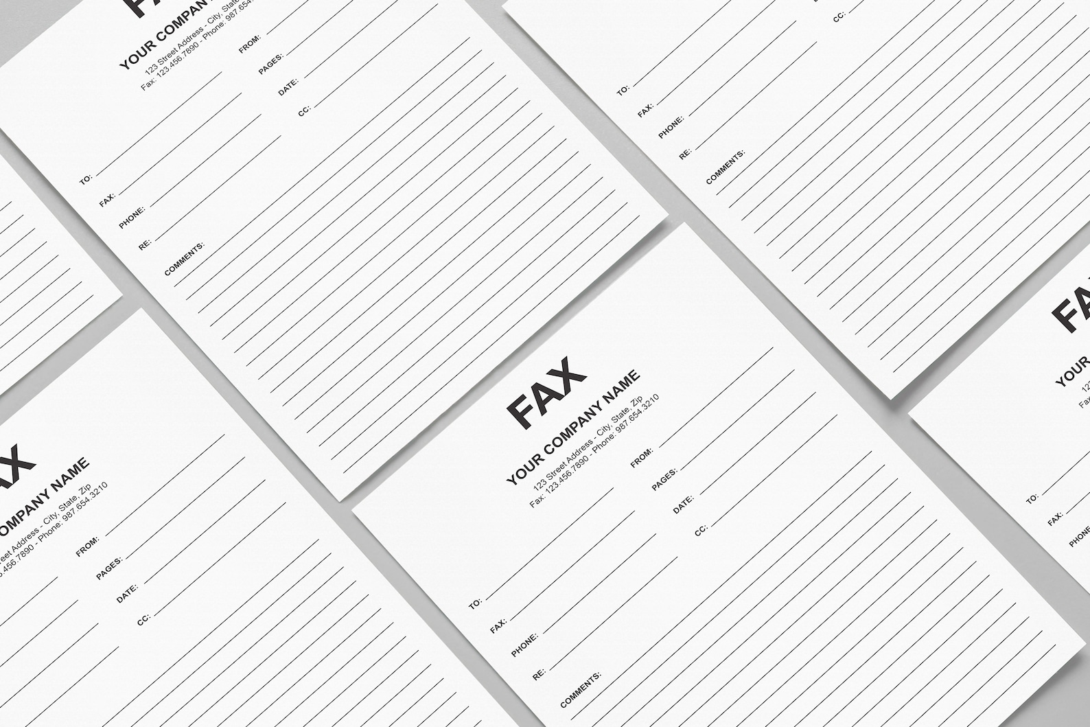 Page de garde de fax, modèle de page de garde de fax, page de garde de