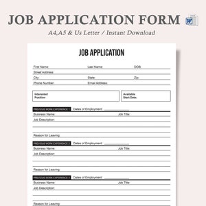 job application form,printable job application form,job application template,printable job application