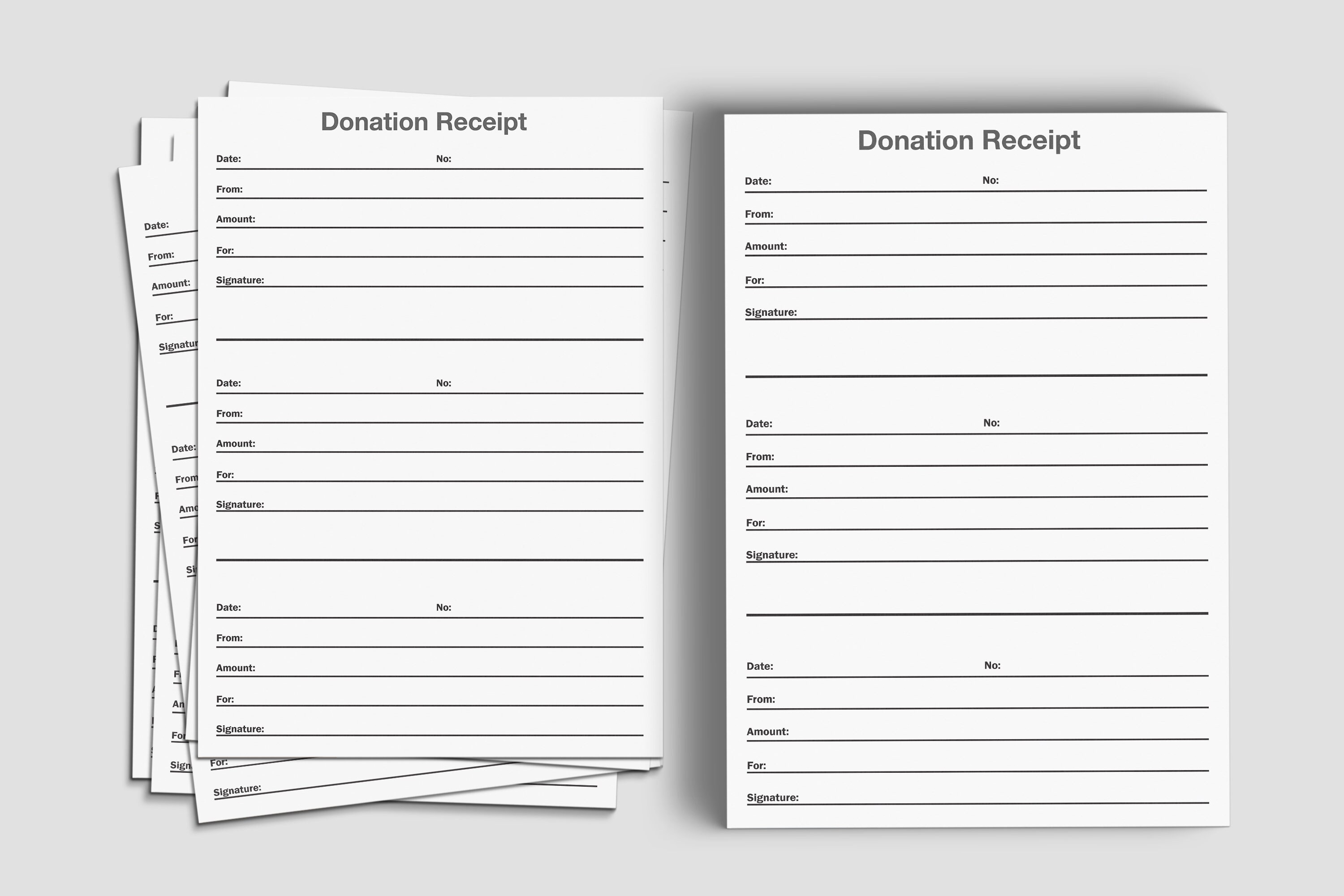 donations receipt printablecontribution listdonation etsy