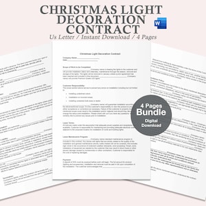 christmas light decoration contract,christmas light contract,christmas light installation contract