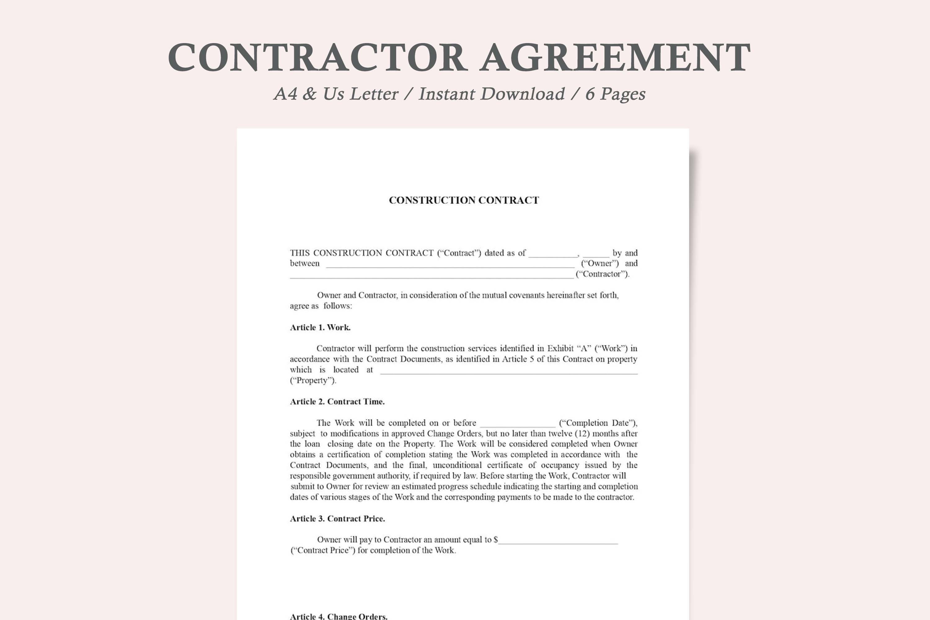Construction Agreement,construction Contract,construction