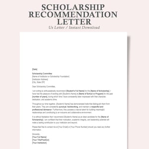 plantilla de carta de recomendación para becas, carta de recomendación para becas, plantilla de carta de beca, carta de referencia para becas