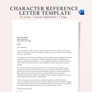 carta de referencia de carácter, plantilla de referencia de carácter, plantilla de carta de referencia personal word, carta de carácter