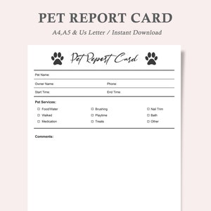 doggy report card,pet report card,puppy report card,dog daycare report card