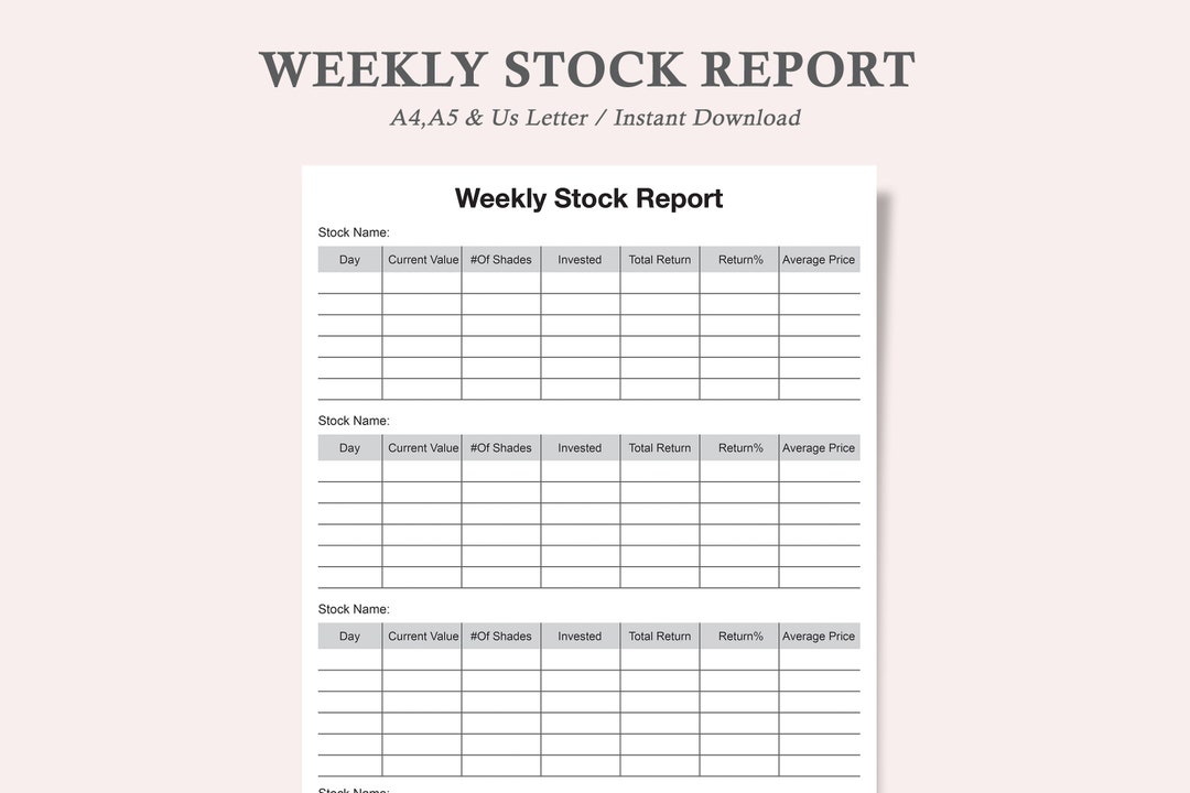 Stock Market Query,stock Count Sheet,stock Reporting,stock Trading ...