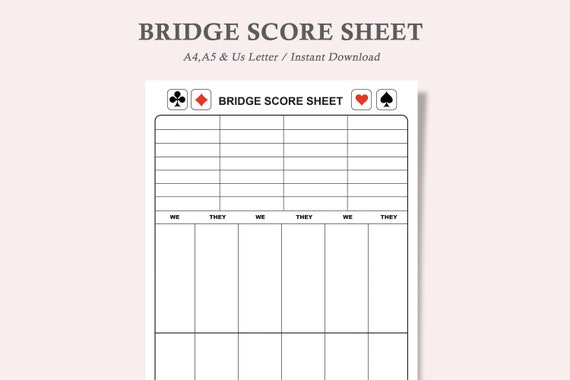 Card Game Score Pads