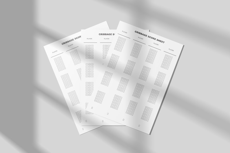 Cribbage Score Chart,cribbage Score Sheet,cribbage Points Chart ...