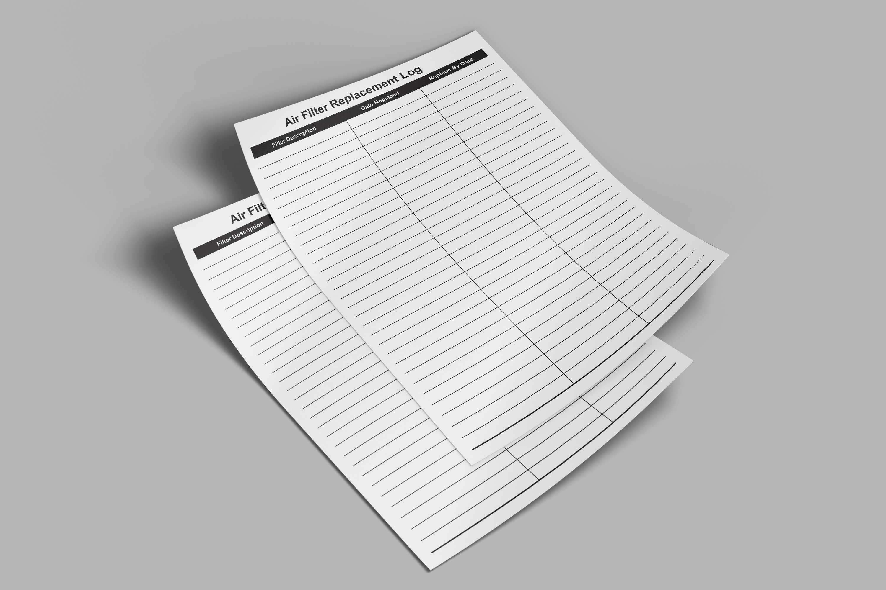 Filter Replacement Log,air Filter Log,air Filter Planner,ac Filter Log