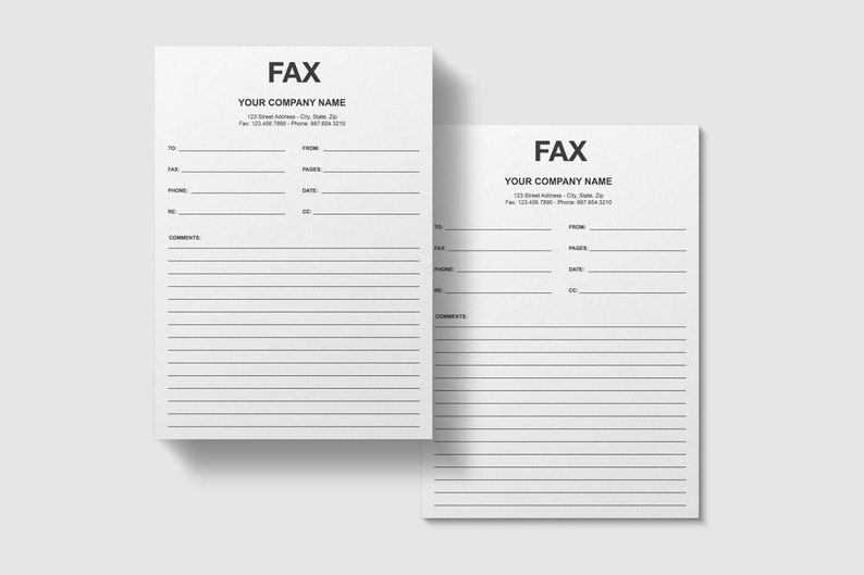 Page de garde de fax, modèle de page de garde de fax, page de garde de